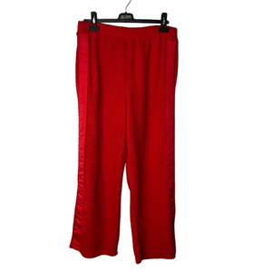 Anthropologie Red Fleece Joggers Lounge Pants Womens Medium Cozy Soft Relaxed
